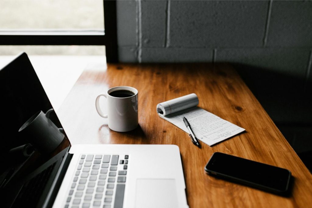 Laptop, Notebook, Tasse Kaffee